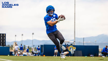 Los Angeles Rams tight end Brycen Hopkins makes a catch & breaks