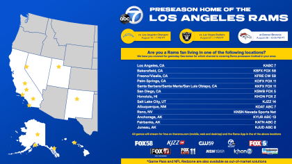 ABC7 to broadcast all Rams preseason games; Rams hosting Chargers for 1st preseason  game at SoFi Stadium - ABC7 Los Angeles