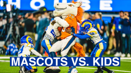 Los Angeles Rams Halftime Show  Mascots vs Kids at SoFi Stadium