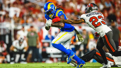 INGLEWOOD, CA - DECEMBER 21: Los Angeles Rams Running Back Darrell  Henderson (27) is tackled hard by Seattle Seahawks Linebacker Darrell  Taylor (52) during an NFL game between the Seattle Seahawks and