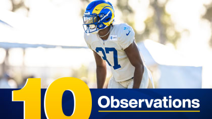 Los Angeles Rams safety Quentin Lake (37) runs during the first half of an  NFL preseason