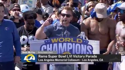 Super Bowl LVI: Aaron Donald's full speech at Los Angeles Rams championship  parade and rally