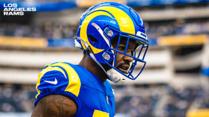 Linebacker (58) Justin Hollins of the Los Angeles Rams against the