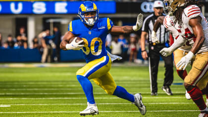 Los Angeles Rams running back Ronnie Rivers (30) warms up before an NFL  preseason football game Saturday, Aug. 26, 2023, in Denver. (AP Photo/David  Zalubowski Stock Photo - Alamy