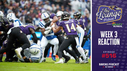 Indianapolis Colts at Baltimore Ravens (Week 3) kicks off at 1:00