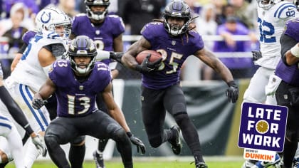 Baltimore Ravens wide receiver James Proche II (3) lines up for the play  during an NFL wild-card football game against the Cincinnati Bengals on  Sunday, Jan. 15, 2023, in Cincinnati. (AP Photo/Emilee