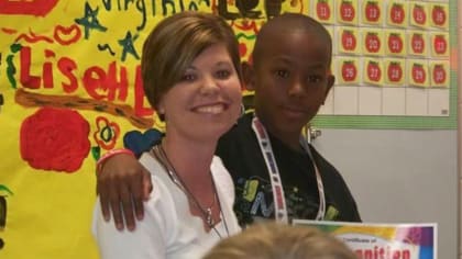 Mindy Palmer and Rashod Bateman (photo courtesy of Mindy Palmer)