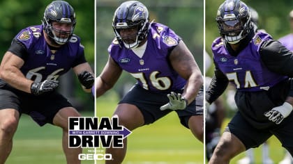 Baltimore Ravens offensive tackle Daniel Faalele takes the field prior to  an NFL football game against the Tennessee Titans, Thursday, Aug. 11, 2022,  in Baltimore. (AP Photo/Nick Wass Stock Photo - Alamy