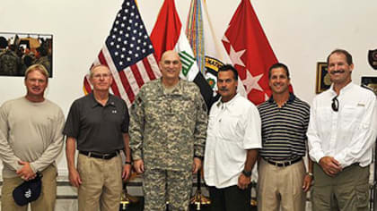 Gen. Odierno, NFL Legends Visit Forward Operating Base Warrior, Article