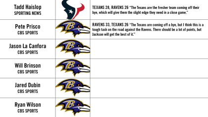 Pundit Picks: Ravens vs. Texans