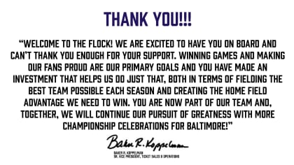 Ravens PSL Owner Rewards  Baltimore Ravens –