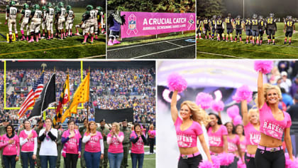 ADO - Broncos Ravens Football Breast cancer survivors bring