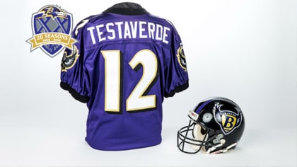 Vtg #12 Vinny Testaverde Baltimore Ravens NFL Logo Athletic Jersey M