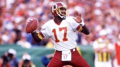 31 JAN 1988: Doug Williams of the Washington Redskins throws