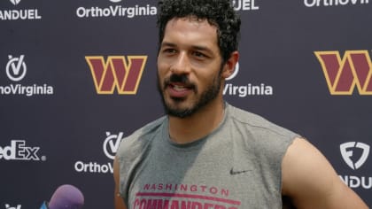 Washington Commanders tight end Logan Thomas (82) runs during an NFL  football game against the Atlanta Falcons, Sunday, November 27, 2022 in  Landover. (AP Photo/Daniel Kucin Jr Stock Photo - Alamy