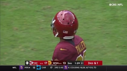 Washington Commanders cornerback Kendall Fuller plays defense