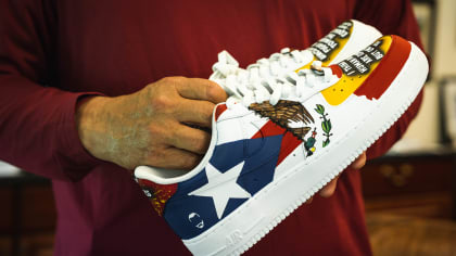 Coach Rivera surprised with custom shoes by El Snap in honor of Hispanic  Heritage Month