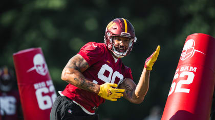 Washington Commanders defensive end Montez Sweat (90) runs during an NFL  football game against the Dallas Cowboys, Sunday, January 8, 2023 in  Landover. (AP Photo/Daniel Kucin Jr Stock Photo - Alamy