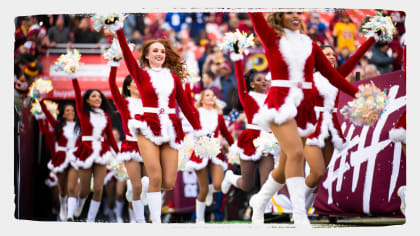 Washington Football Team cheerleader perform during the preseason