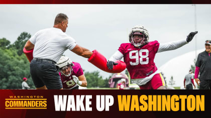 Washington Commanders defensive tackle Phidarian Mathis (98) runs