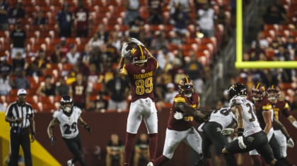 Washington Commanders wide receiver Brycen Tremayne (89) runs during an NFL  preseason football game against the Cincinnati Bengals, Saturday, August  26, 2023 in Landover. (AP Photo/Daniel Kucin Jr Stock Photo - Alamy