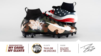 Taylor Heinicke supports Children of Fallen Patriots Foundation for NFL's  'My Cause, My Cleats' campaign