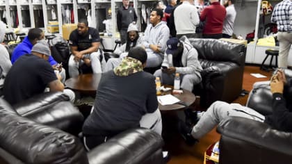 Pittsburgh Steelers Used Back Up Black Locker Room Chairs