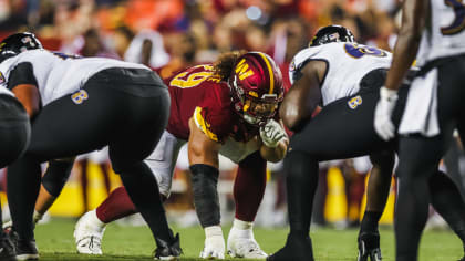 Washington Commanders wide receiver Brycen Tremayne (89) runs during an NFL  preseason football game against the Cincinnati Bengals, Saturday, August  26, 2023 in Landover. (AP Photo/Daniel Kucin Jr Stock Photo - Alamy