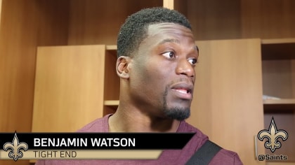 New Orleans Saints' Ben Watson announces twins in end zone