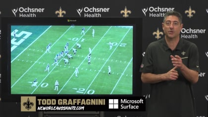 New Orleans Saints cornerback Marshon Lattimore's pick six vs