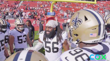 New Orleans Saints Pregame Huddle vs San Francisco 49ers