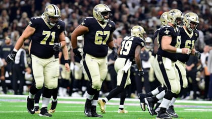 November 29, 2018: New Orleans Saints offensive guard Jermon Bushrod #74  during a Thursday Night Football NFL game between the New Orleans Saints  and the Dallas Cowboys at AT&T Stadium in Arlington