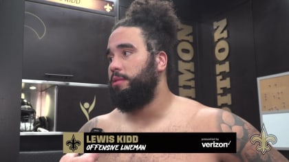 New Orleans Saints guard Lewis Kidd (66) and New Orleans Saints