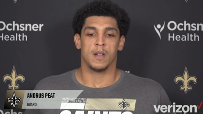 Andrus Peat listed as co-starter on first Saints depth chart, Saints