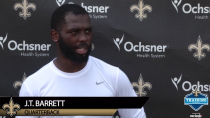 Saints return to practice after off day, release QB J.T. Barrett