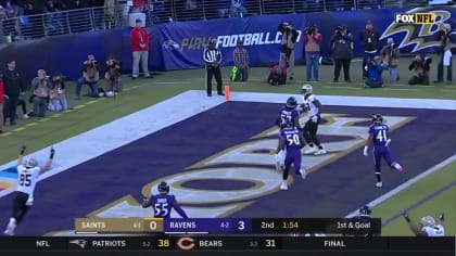 Bulldogs in the NFL - Image 7: New Orleans Saints tight end Benjamin Watson  (82) celebrates his touchdown reception by putting the football under his  jersey to pretend he is pregnant, in