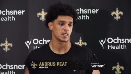 Andrus Peat listed as co-starter on first Saints depth chart, Saints