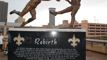 Tom Benson now has a stadium named after him, with a statue