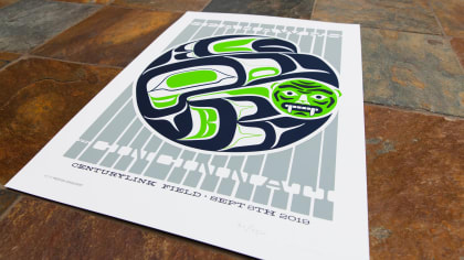 Seattle Seahawks Gameday Print (White) · Gnartoons by James the