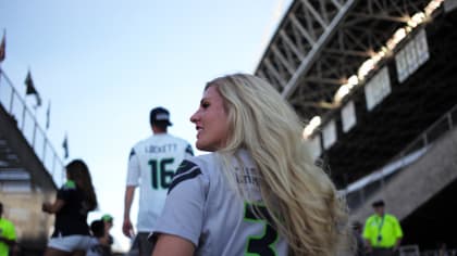 On game day, Seattle Seahawks fans dressed in their team jersey