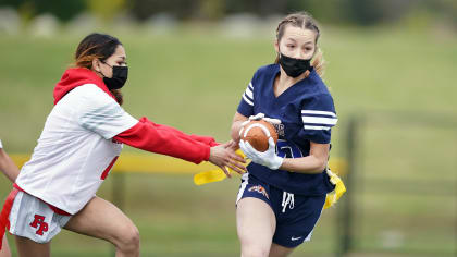 Woman becomes first flag football player with gear in Pro Football