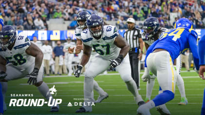 Seattle Seahawks offensive tackle Charles Cross (67) during an NFL football  game against the Arizona Cardinals, Sunday, Oct. 16, 2022, in Seattle, WA.  The Seahawks defeated the Cardinals 19-9. (AP Photo/Ben VanHouten