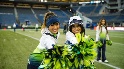 Seattle Seahawks Sea Gals cheerleaders against the St. Louis Rams