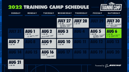 Seattle Seahawks Announce Registration for Seahawks Training Camp, Powered  by Boeing