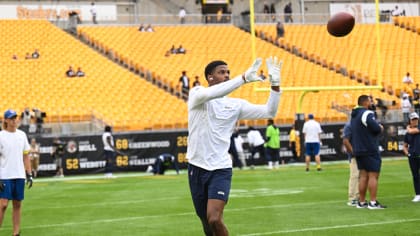 Acrisure Stadium. 13th Aug, 2022. George Pickens #14 during the Pittsburgh  Steelers vs Seattle Seahawks game in Pittsburgh, PA at Acrisure Stadium.  Jason Pohuski/CSM/Alamy Live News Stock Photo - Alamy