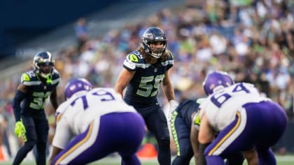 Seattle Seahawks linebacker Jon Rhattigan (59) runs during an NFL football  game against the Washington Football Team, Monday, Nov. 29, 2021 in  Landover. (AP Photo/Daniel Kucin Jr Stock Photo - Alamy