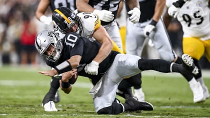 Pickett throws 2 TDs, as Steelers hold on to beat Raiders 23-18