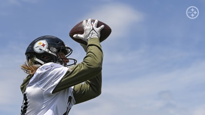 Pittsburgh Steelers safety Donald Washington (9) during NFL football rookie  minicamp, Saturday, May 7, 2016 in Pittsburgh. (AP Photo/Keith Srakocic  Stock Photo - Alamy