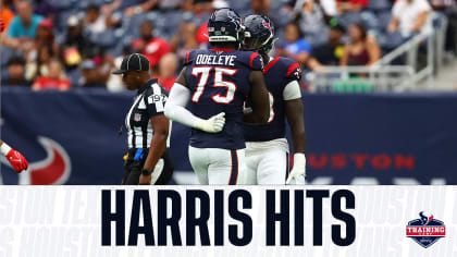 Houston Texans defensive tackle Maliek Collins (97) lines up against the  Tennessee Titans during the first half of an NFL football game Sunday, Jan.  9, 2022, in Houston. (AP Photo/Justin Rex Stock