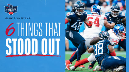 Giants vs. Titans: Week 1 storylines to follow